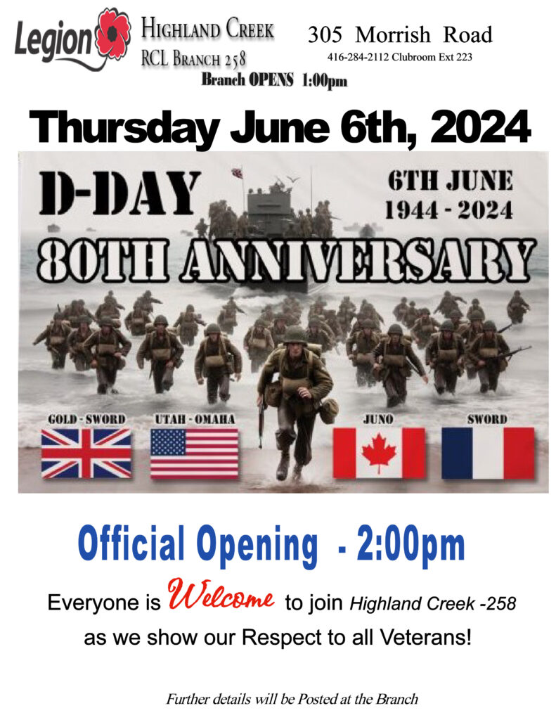 Thursday, June 6th, 2024 D-Day @ 2pm